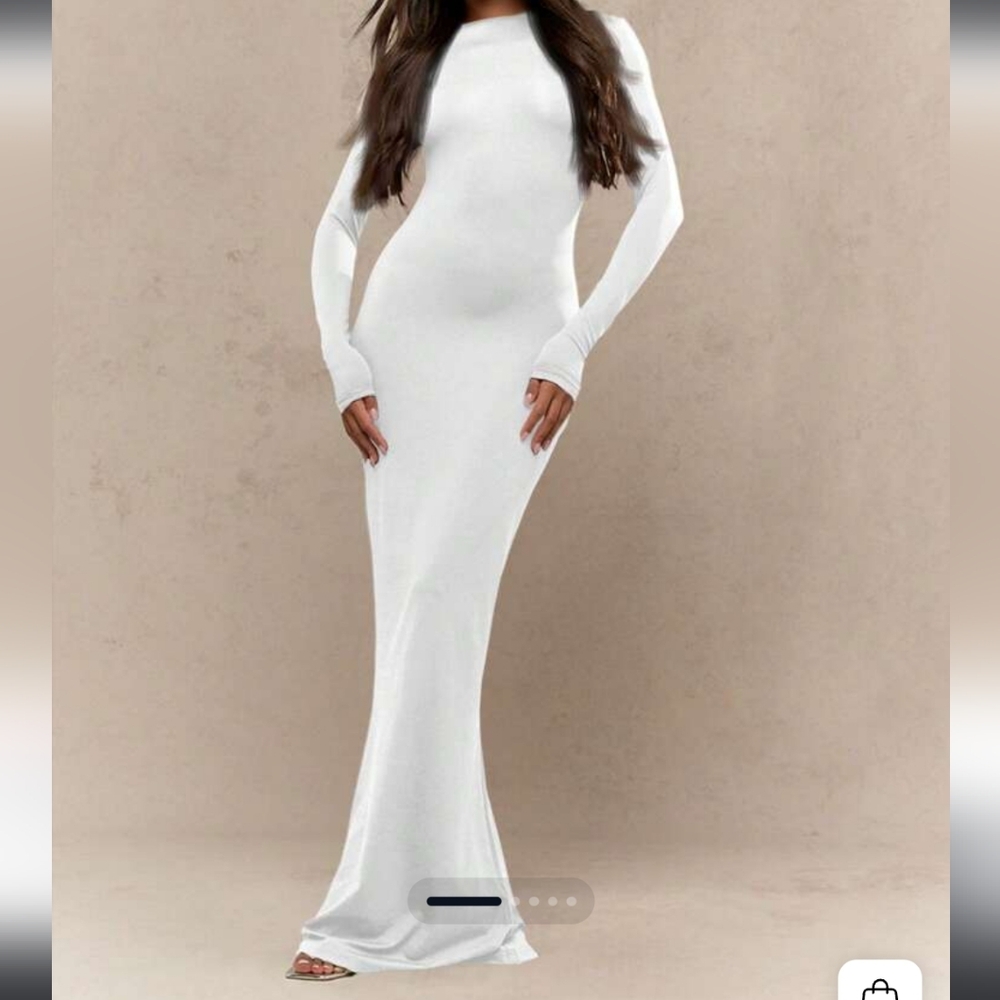 Nwt Missguided Bodycon Long Sleeve Maxi Dress Floor Length XL